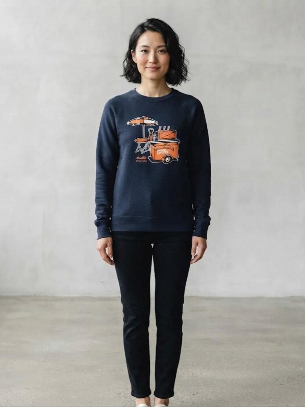Seattle Monorail Espresso - Monorail x Jesse Brown Cart Crewneck Sweatshirt | XS